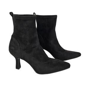 WORTHINGTON WOMEN’S ANKLE BOOTS – SIZE 7½M – BLACK SUEDE-LIKE – 3" HEEL